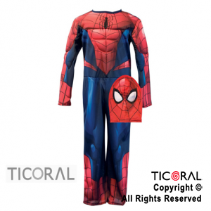 DISFRAZ SPIDERMAN CON MUSCULO TALLE 0 x 1